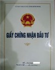Giấy chứng nhận đầu tư hiện hiện tại